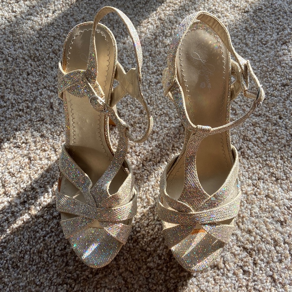 BP sparkly heels